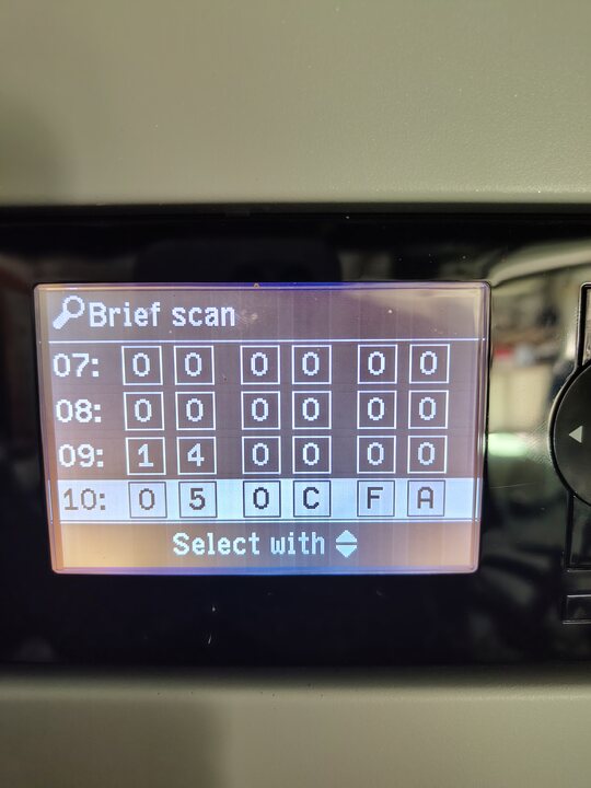 Remote-control and controller software identifiers. WO1C Brief scan · rows 07–10.