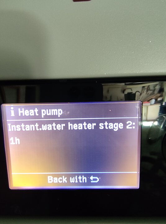 Backup-heater stage 2 cumulative runtime. Information · heat pump.